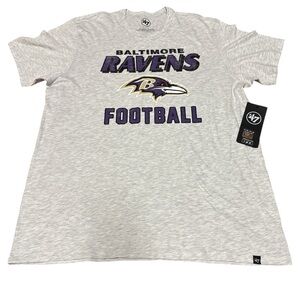 Men's '47 Heathered Gray Baltimore Ravens Dozer Franklin‎ Lightweight T-Shirt XL
